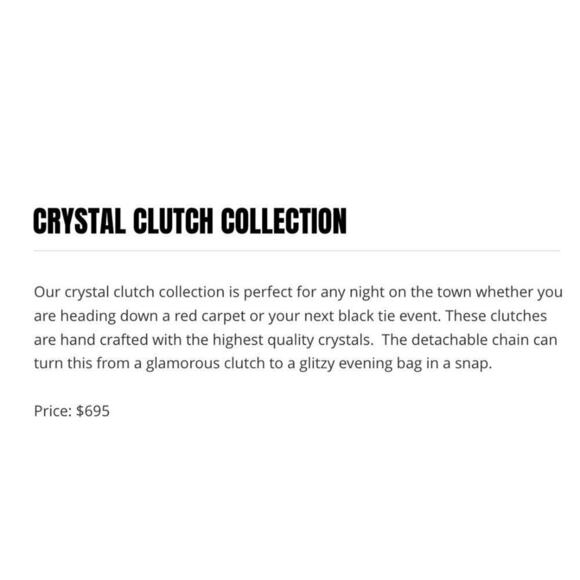 LUX MOB Crystal Heart Clutch Bag in Black - $695. - Picture 15 of 16